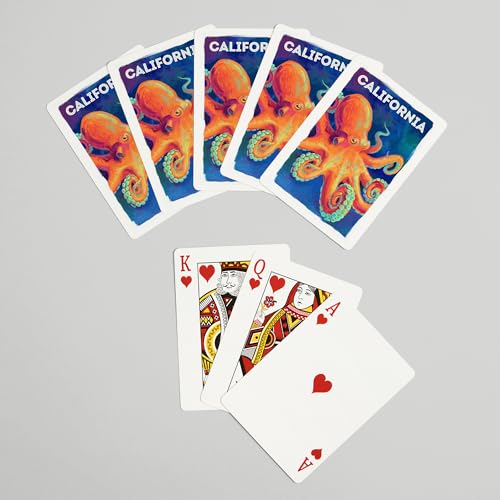 Lantern Press California, Octopus, 52 Cartas Poker miniatura 7