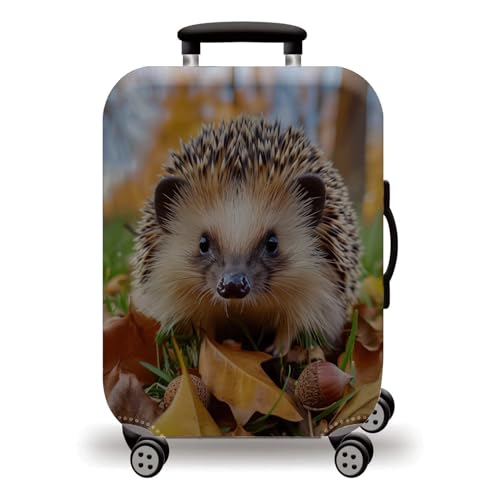 LNXSESN Funda Maleta Mediana Hojas Marrones Animal Funda para Maletas Elástico Fundas Maletas de Viaje Lavable Protector de Equipaje con Cremallera Fundas para Maletas de Viaje para 26-28 Pulgadas