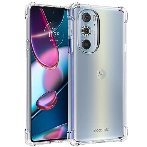 Osophter for Motorola Edge Plus 2022 Case,Moto Edge Plus 2022 Case Clear Transparent Reinforced Corners TPU Shock-Absorption Flexible Cell Phone Cover for Motorola Edge Plus 5G UW 2022(Clear)