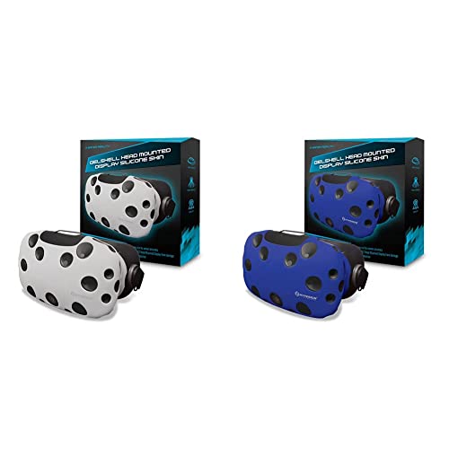 Hyperkin GelShell Headset Silicone Skin for HTC Vive (White) & GelShell Headset Silicone Skin for HTC Vive( Blue)