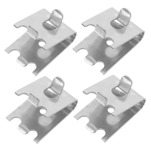 Lurrose 4 Piezas Unidades Clips Ajustables para Estantes de Congelador Ganchos Soporte Inoxidable para Accesorios de Frigorífico Repuestos para Soportes de Compartimentos de Refrigerador