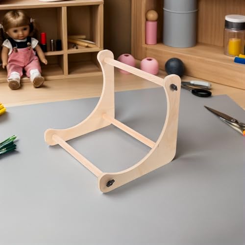 Soporte de bordado de madera de haya con varillas regulables 6