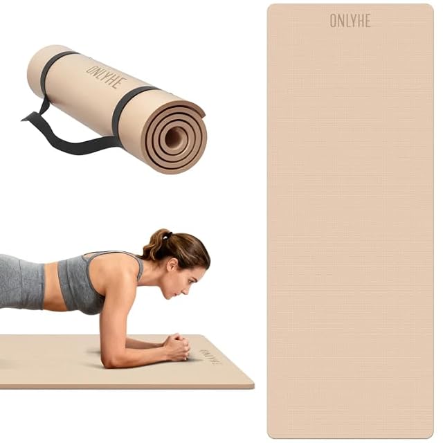 Yoga Mat Extra thick 8mm Exercise mat Soft Lightweight TPE Fitness Mat with strap High Elasticity Anti-fatigue non-slip