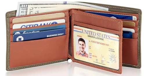 Image of Stealth Mode Leather Bifold Wallet for Men With ID Window and RFID Blocking