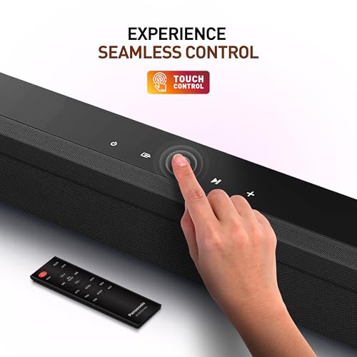 Image of Panasonic 600W 5.1 Ch Sound Bar with 3D Surround Sound Speaker System, Dolby Digital Plus Touch Control,BT 5.3, USB,HDMI ARC,Optical,Aux with Remote Control (SC-HTS600GWK, Black)