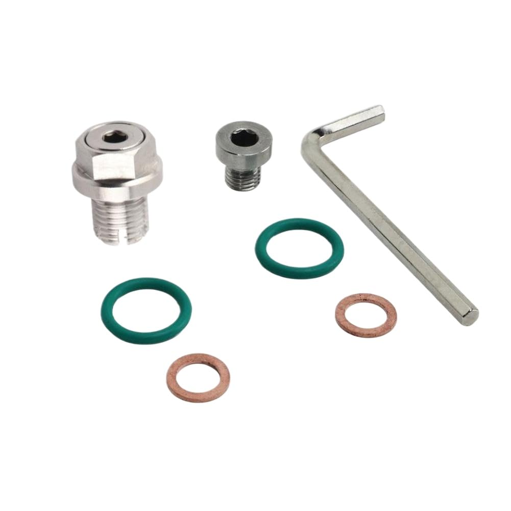 Kit di Riparazione della Filettatura della Coppa dell'olio autofilettante in Acciaio Inossidabile con Tappo di Scarico Piggyback e Chiave Esagonale per Motori automobilistici