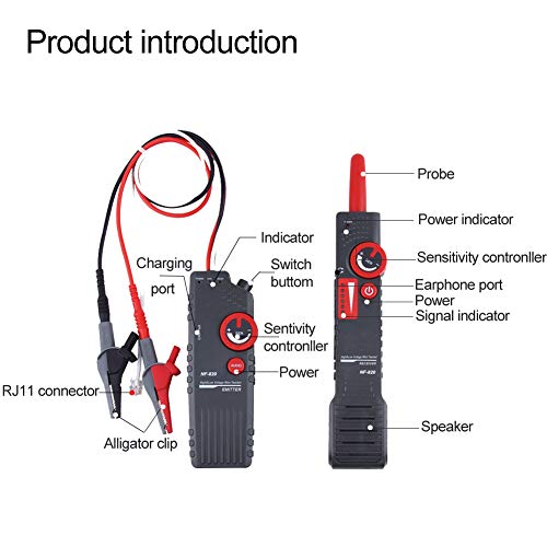 Kolsol Underground Wire Locator Cable Tester Locate High & Low Voltage Wires and Control Wires Cables Pet Fence Wires