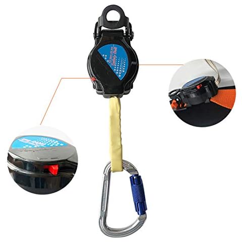 Aprilhp Absturzsicherung Gurt, Höhensicherungsgerät mit Teleskopgürtel und Haken, 1.5m, Retractable Absturzsicherung Fallschutzausrüstungen Fallschutz für Outdoor o ArchitekturB Cover