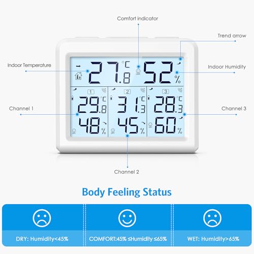 Thermomètre connecté Brifit intérieur extérieur à 3 capteurs précis - 3