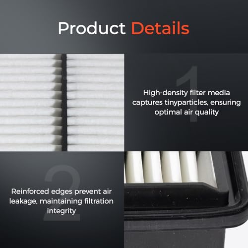 Image of Engine & Cabin Air Filter Kit Compatible with Honda Pilot 2016-2022 Ridgeline 2017-2025 Passport 2019-2025 MDX 3.0L /3.5L Replaces 80292-SDA-A01 17220-5J6-A10