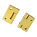 dophee 4Pcs Mini Solid Brass Hinges, 90 Degree Small Butt Hinges Connectors for Jewelry Gift Box Wooden Case Delicate Boxes Doll House Model Making Folding Pages, 19x12.5mm/0.75