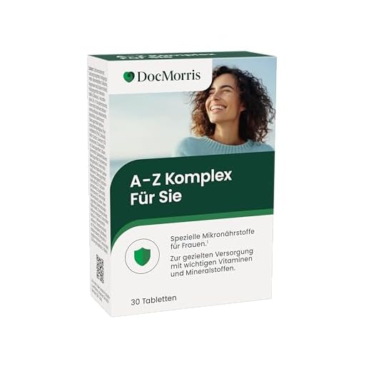 DocMorris A-Z Komplex Für Sie – 30 Kapseln – Multivitamin für Frauen mit 14 Vitaminen & Spurenelementen – Laktosefrei, glutenfrei & ohne Zusatzstoffe - Nahrungsergänzungsmittel
