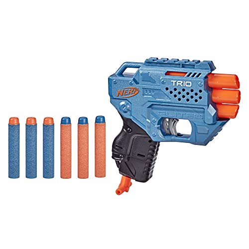 Nerf Elite 2.0 Trio TD-3, Lançador de dardos azul e laranja, com 6 dardos de espuma, brinquedo para meninos e meninas, presente para adolescentes e crianças acima de 8 anos