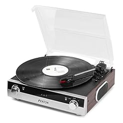 Fenton RP102A – Platine Vinyle Bluetooth – Aluminium/Bois, Tourne Disque avec Haut-parleurs intégrés, adaptée pour… - Les Beatles, Paul McCartney, John Lennon, RIngo Starr, George Harrison