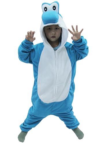 Adult Unisex Pink Yoshi Kigurumi Onesie Suit Halloween Christmas Anime Pajamas Green Yoshi Cosplay Costumes Disfraz Couple (US Alpha Small Regular Regular Blue Yoshi)