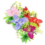 ibasenice 5stücke Teiliges Künstliche Orchideen Sushi Teller Deko Realistische Blumenornamente für Japanische Kaltgerichte Farbenfrohe Tellerdekoration für Restaurants und Sushi