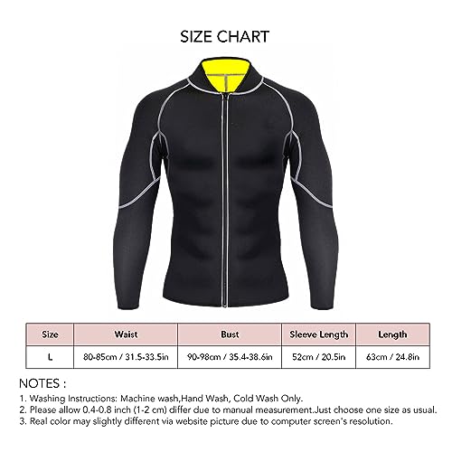Chaqueta de neopreno para hombre manga larga, ajuste ceñido, compresión moldeadora, elástica y transpirable para buceo, con preservación de calor para fitness y yoga miniatura 6