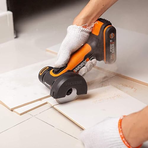 Worx 20V Mini Cutter WX801.9 (Bare Tool) Cordless Angle Grinder, Tool-Less Adjustment, 76mm Disc Size, 3 Cutting Disks, 1 Grinding Disc, PowerShare 6 Worx 20V Mini Cutter WX801.9 (Bare Tool) Cordless Angle Grinder, Tool-Less Adjustment, 76mm Disc Size, 3 Cutting Disks, 1 Grinding Disc, PowerShare - Image 6