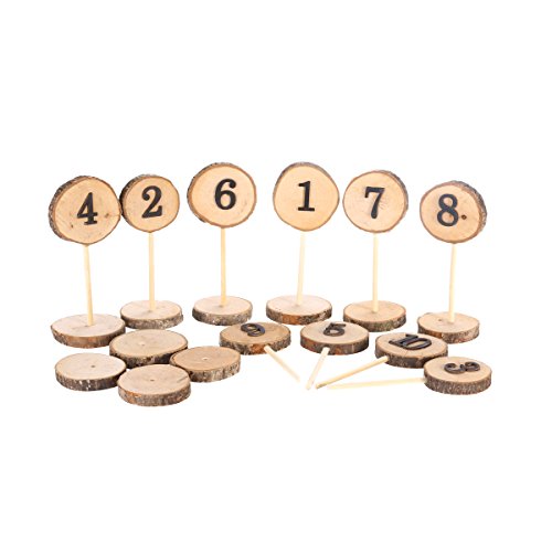 ultnice mesa de madera números con base para Boda Fiesta de cumpleaños 1 – 10
