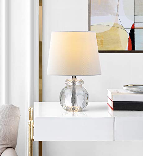 Safavieh LIT4367A Lighting Collection Eunice Modern Glam Clear Crystal 13-Inch Bedroom Living Room Home Office Desk Nightstand Round Table Lamp thumb #1