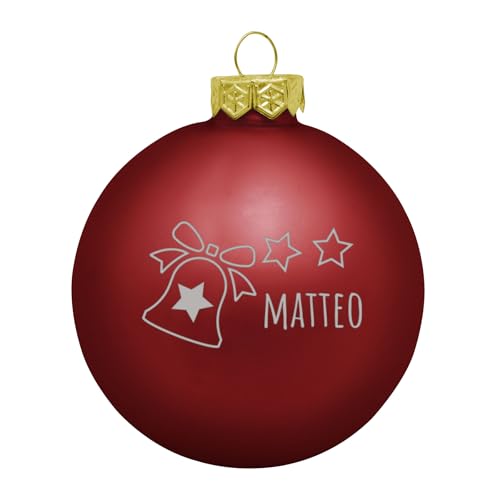 Deitert Weihnachtskugel mit Wunschtext Gravur, Ø 8cm, personalisierte...