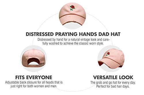 Image of Rose Flowers Love Good Vibes Men Women Dad Hat Baseball Cap Adjustable Unisex