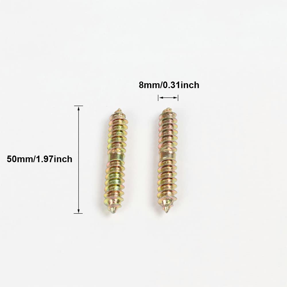 Aexit M8 X 73mm Doppio A Vite Legno-legno Fissaggio Mobili Vite - Foto 5