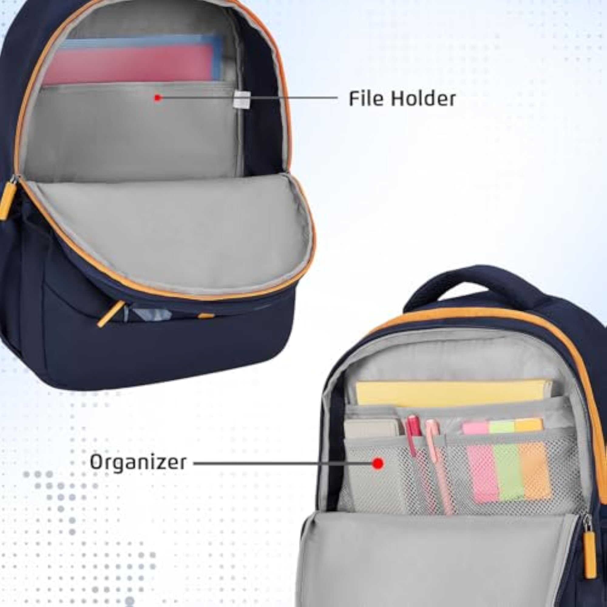 Casual Printed Backpack with Raincover for School