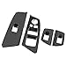 4Pcs Car Window Button Frame Cover Trim for 5 Series G30 2017-2018 (Carbon Fiber)