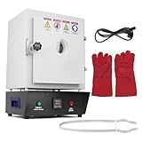 Elektrischer Sinterofen, 1500 W Schmuckguss-Ausbrennofen 1150 °C mit Beobachtungsfenster, zum Metallschmelzen, DIY-Wachsausbrennen, Emaillieren