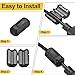 uxcell 6 Pcs Ferrite Filter Ring Core RFI EMI Noise Suppression Cable Clip ID 3.5mm 0.14Inch Regular Styles for Electronic Devices, Industry, Black/Grey