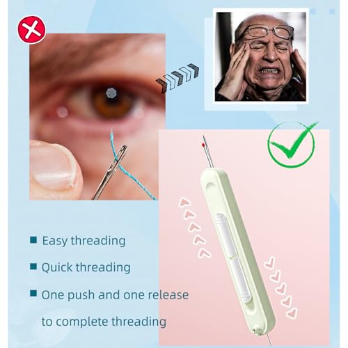 upgraded 2 in 1 automatic needle threaders seam ripperquilting supplies sewing kitquick sewing machine loop needle threaders 1pcs-purple