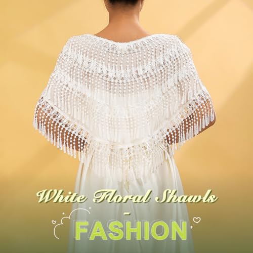 JONKY Women Shawl Wraps Wedding Capelet Bridal Chiffon Cape for Bride4