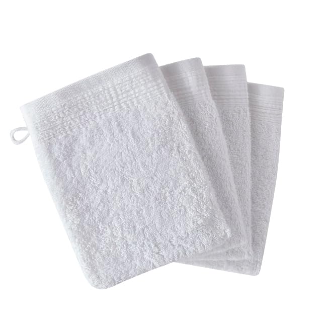 Thouy Gant de Toilette en Coton Bio Blanc
