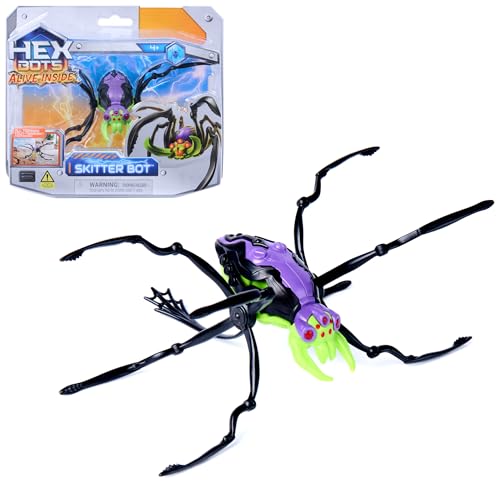 Hex Bots - Skitter Bot Spinne Robotik Spielzeug 6 mechanische Beine leuchtende LED Augen krabbelnde Spinne Zwei Varianten ab 4 Jahren Rot