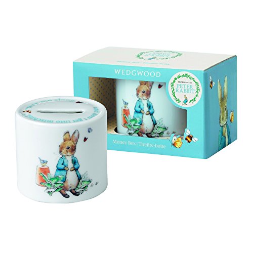 Wedgwood Boy's Peter Rabbit Money Box, White and Blue
