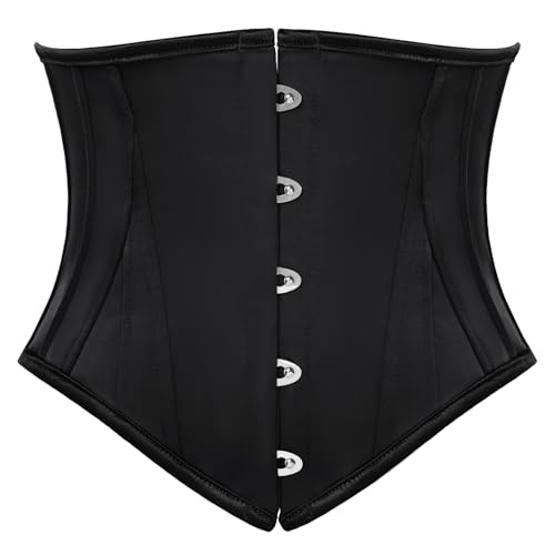 SCARLET DARKNESS Damen Steampunk Korsettgürtel Vintage Lace Up Mittelalter Breiter Gürtel Schwarz 40