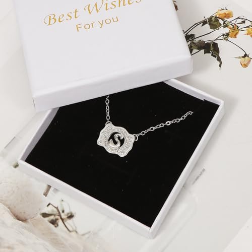 Belt Buckle Necklace Western Style Initial Letter Pendant Necklace, Decorative Belt Buckle Frame Design