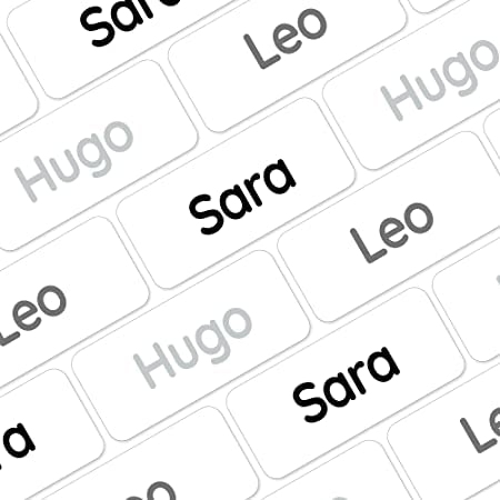 My Nametags® Award-Winning Name Stickers for Clothes & Items | 56 No-Iron, Washable Stick-On Tags for Babies, Kids & Adults (White)