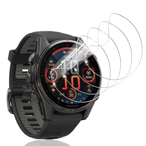Bekiikoo 4 Piezas Protector para Garmin fēnix 8 47mm, TPU flexible de protección completa, HD Antiarañazos, Cobertura Completa Protector de Pantalla para Garmin fēnix 8 47mm, [No vidrio templado]