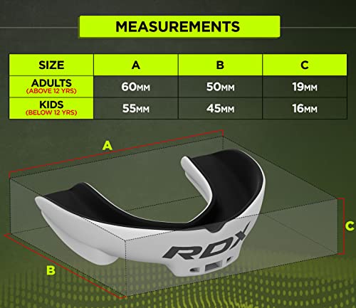 Image of RDX Mouth Guard for Boxing MMA Kickboxing Muay Thai Judo Karate - Adult Gum Shield Mouthpiece Jaw Protector with Storage Case, Martial Arts Football Lacrosse Hockey Contact Sports - Above 12 Years Age