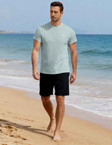 Image of Corna Men's Short Sleeve T-Shirts, Lightweight Men's Workout Shirt, UPF 50+ Sun Protection Athletic Dry Fit Shirts for Men