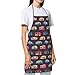 FILWY Happy Campers Fashion Starfish Beach Theme Print Apron, Innovative And Durable Waterproof Effect Make It Very Unisex
