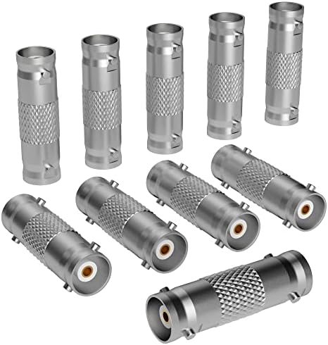 10PCS BNC Female To BNC Female Coaxial Connector Adapters For CCTV Camera Security Systems