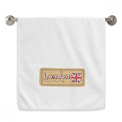 DIYthinker Union Jack UK London Stamp Britian Hand Towel Bath Facecloth Soft Cotton Washcloth