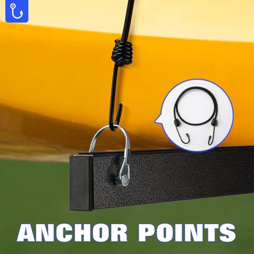 Morohope Freestanding Kayak Storage Rack Kayak Tackle Storage Heavy Duty Weatherproof Outdoor Storage Rack Storage Hooks For Kayaks, Sup, Canoe Paddleboard thumb #2
