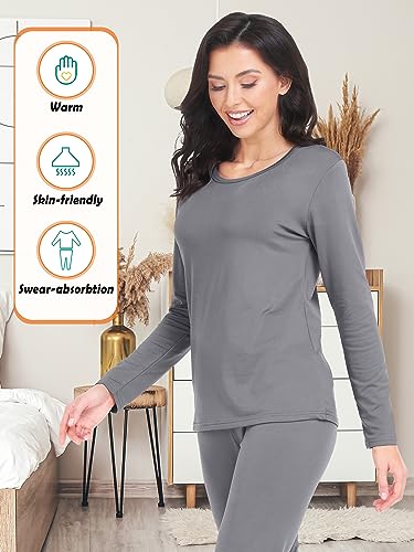 URATOT 3 Sets Women's Thermal Underwear Set Fleece Lined Long Johns Thermal Underwear Base Layer for Women Cold Winter4