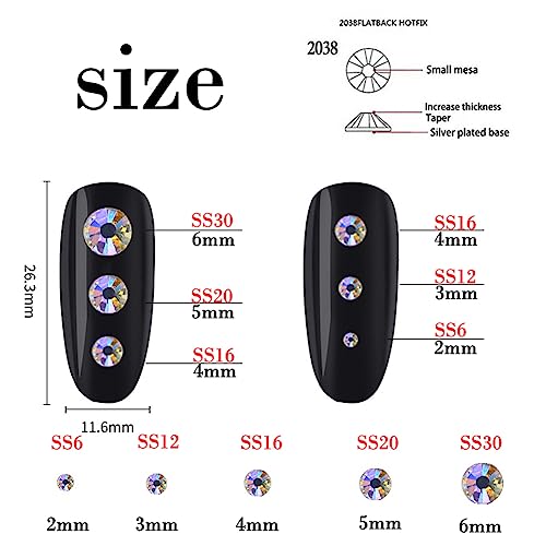 Image of 3000 Pieces SS12 3mm Flatback Rhinestones Clear Glass Round Gems Crystals for Nail Art DIY Crafts Clothes Shoes Bags (Light Grey)