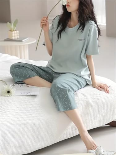 Image of Louis Luxe Womens Korean Night Dress || Full Pyjama Set || Korean Nightsuit || Women Nightwear ||Round Neck Full Sleeve Nightsuit || Loungewear || Everyday Nightdress (ND-17)