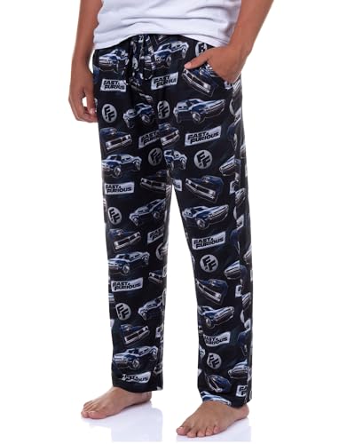Fast & Furious Pajamas Men's Dom Dodge Charger Lounge PJ Pants (Large)